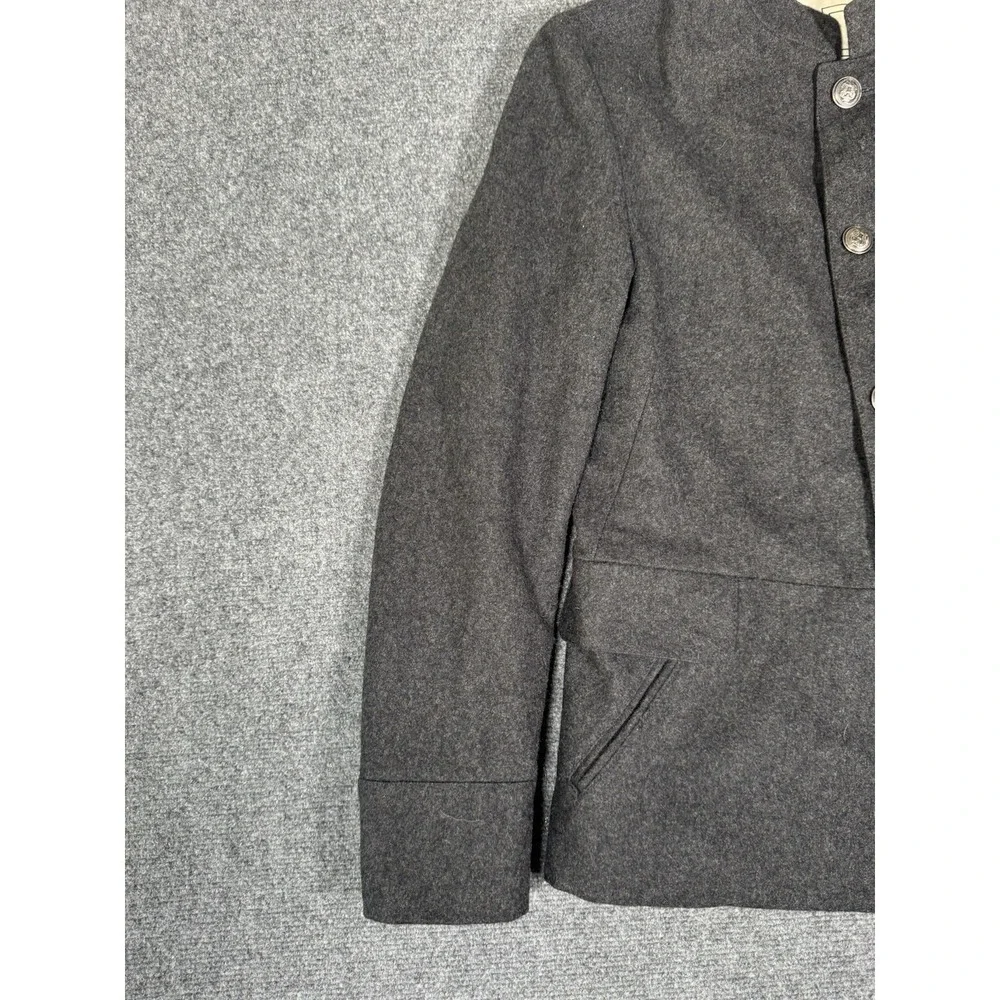 Troy Smith For D Wool Blazer Jacket Mens Medium Gray Military Style - Picture 3 of 16